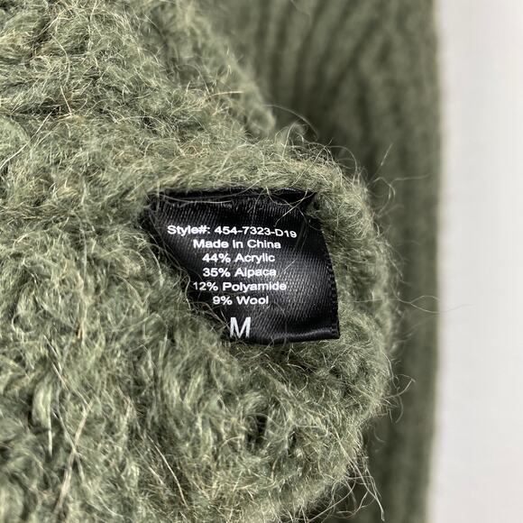 Jenni Kayne Cocoon Cardigan Sz M Olive Green Alpaca wool blend cardigan buttons - Picture 7 of 10